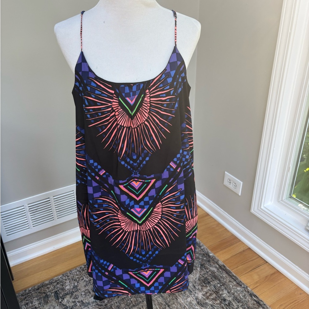 Mara Hoffman Black and Pink Mini Dress